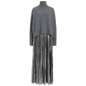 AllSaints Spark 2-In-1 Pleated Maxi Dress